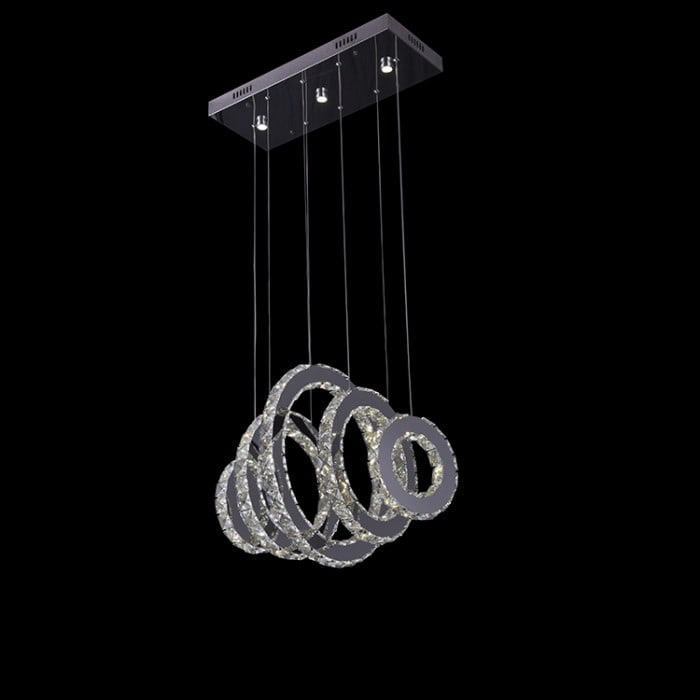 Ring Crystal Chandelier Lamp: Ring Crystal Chandelier Lamp - 0, Modern, N/A, Stainless Steel, 300 -PL3605- 862.This item is part of our fine auction collection which includes many fine home accessories including antique rugs,