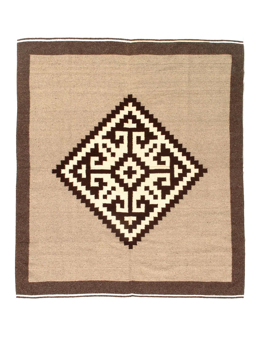 Antique Navaho rug 5'2"X 6'7": Antique Navaho rug 5'2"X 6'7" - CIRCA 1930, Flat Weave, Hand-Woven, Lamb's Wool, 300 -D15244- 862.This item is part of our fine auction collection which includes many fine home accessories including a