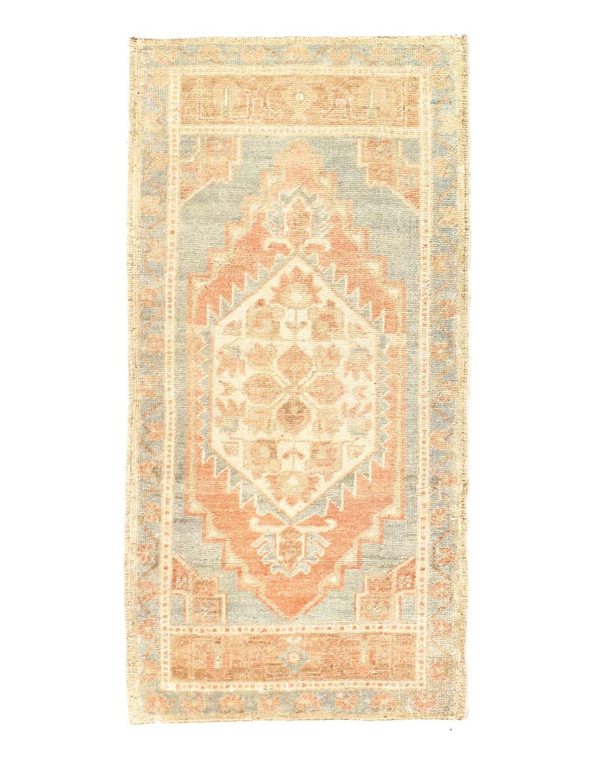 Antique Turkish Oushak Rug 1'9"x 3'7" (1 of 4)