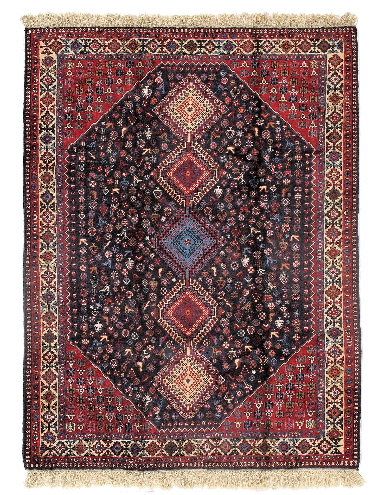 Persian Fine Hand Knotted Yalameh 5'7'' X 7'9'' (1 of 4)