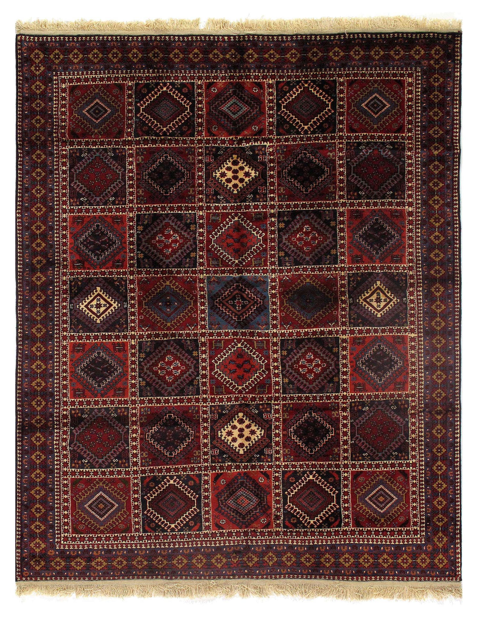 Red Persian Hand Knotted yalameh 6'7'' X 8'2'' (1 of 5)