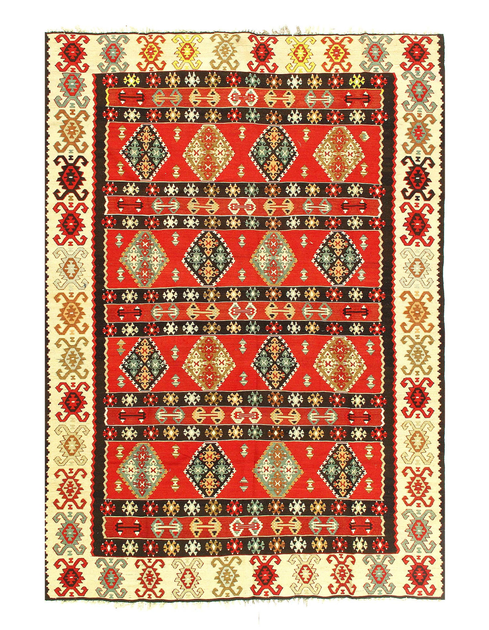 Rust Vintage Turkish Kilim 6'11" X 9'7" (1 of 4)
