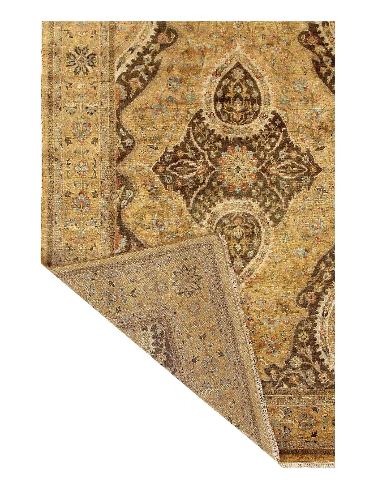 Ivory Tabriz Design 6' X 9' - 4