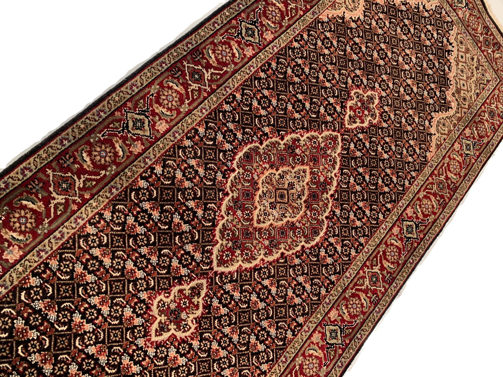 Black Tabriz Runner 2'6" X 12' - 4