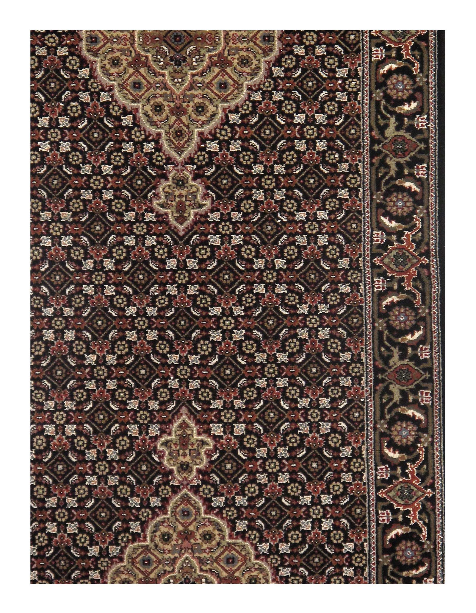 Black Tabriz Runner 2'5" X 10' - 2