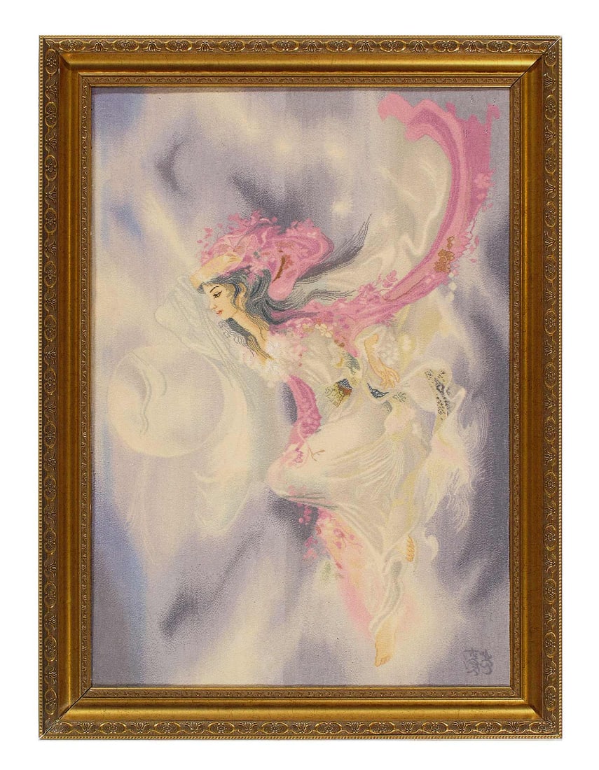 Super Fine Tabriz PICTORIAL Rug 2'2"X 3'2": Super Fine Tabriz PICTORIAL Rug 2'2"X 3'2" - CIRCA 2010, Tabriz, Hand-Knotted, Wool & Silk, 300 -D15016- 862.This item is part of our fine auction collection which includes many fine home accessories