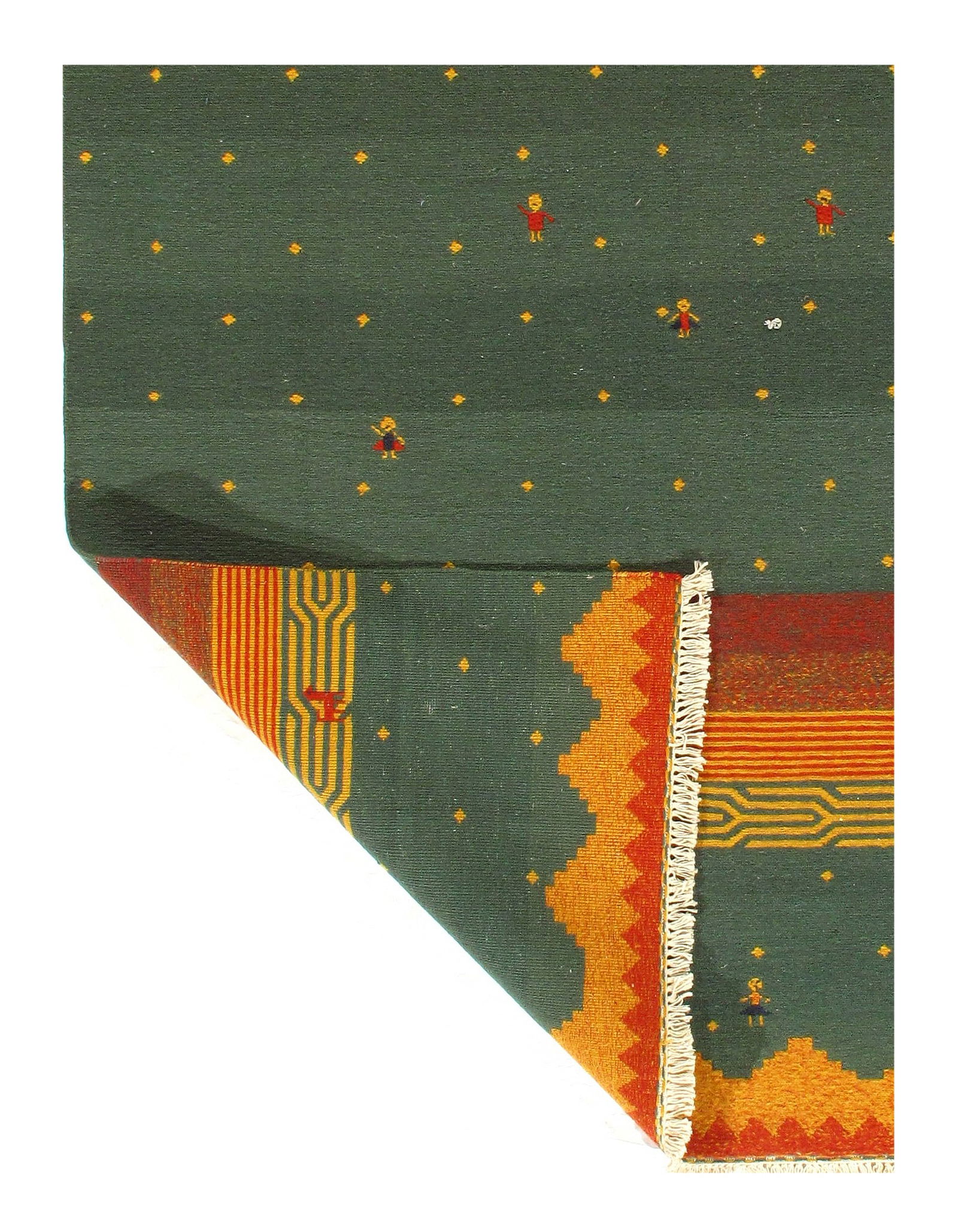 Multi color Flat Weave Sumak 5' X 8' - 3