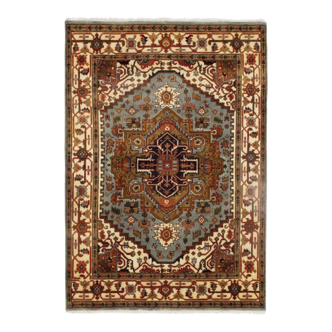 Traditional Super Fine Serapi Hand-Knotted Rug - 6' x 8'7": Traditional Super Fine Serapi Hand-Knotted Rug - 6' x 8'7" - , Serapi, Hand-Knotted, Lamb's Wool, 300 -D09074- 862.This item is part of our fine auction collection which includes many fine home