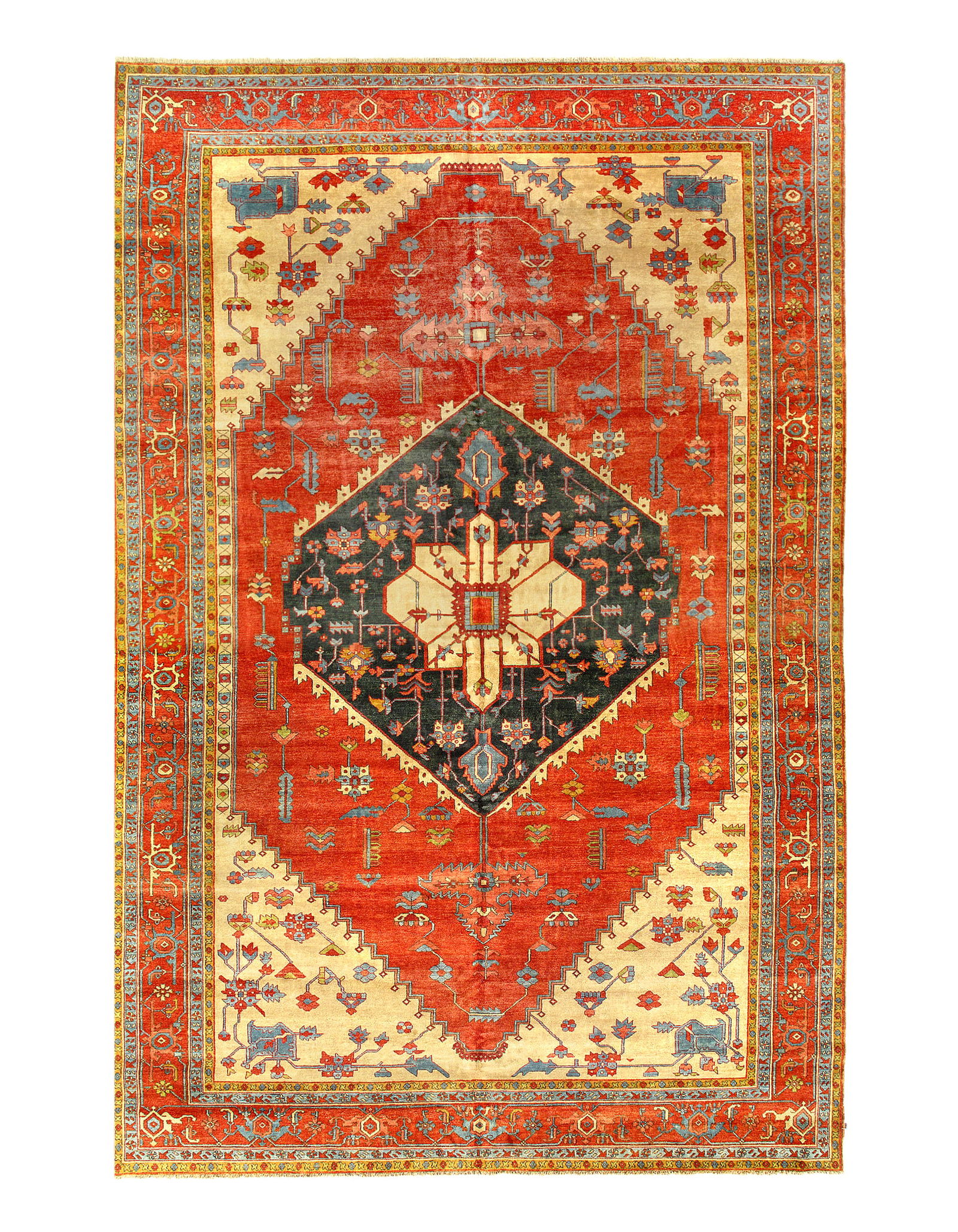 Rust Fine Hand Knotted Persian serapi Design 12'3'' X 18'6'' (1 of 8)