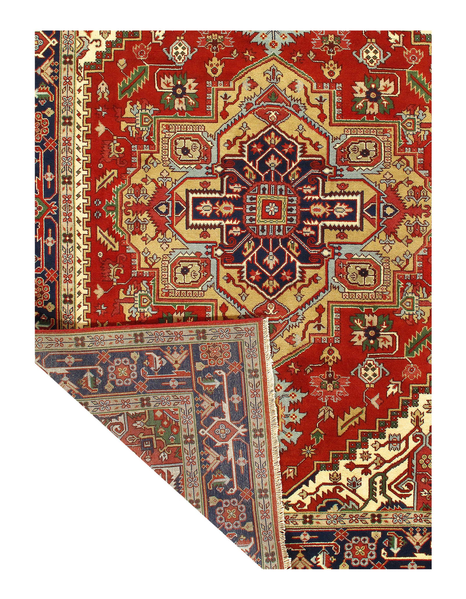 Rust Fine Hand-Knotted Serapi Design 9' X 12' - 3