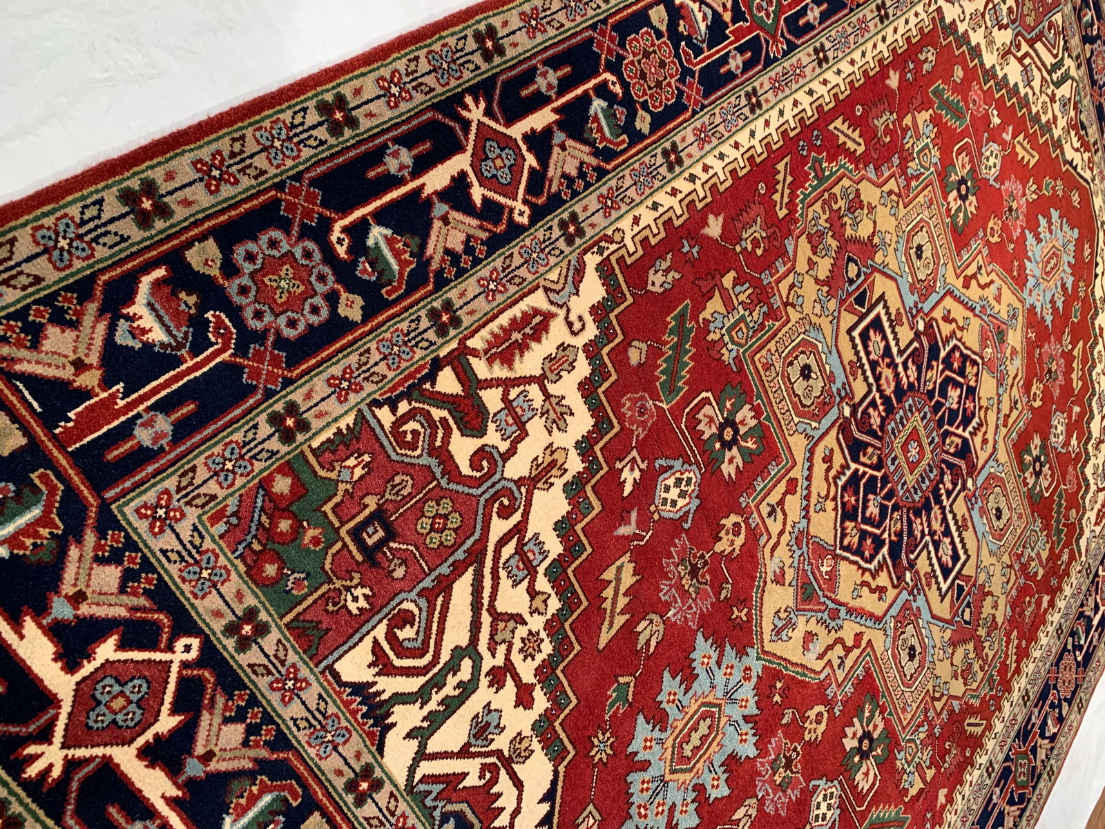 Rust Fine Hand-Knotted Serapi Design 9' X 12' - 4