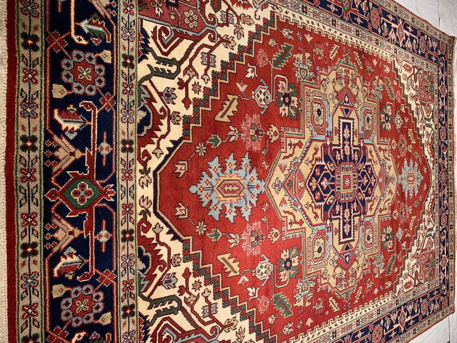 Rust Fine Hand-Knotted Serapi Design 9' X 12' - 5