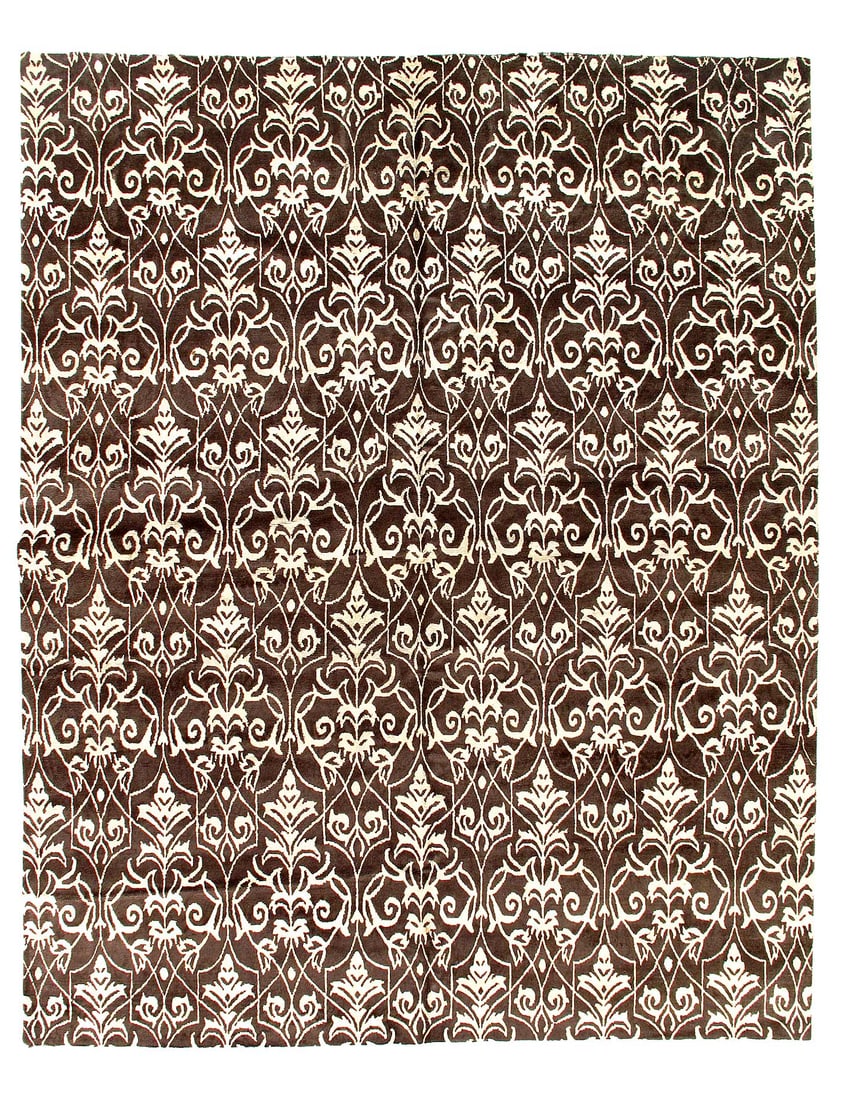 Beige Modern Rug 9'X 12': Beige Modern Rug 9'X 12' - NEW, Modern, Hand-Knotted, Lamb's Wool, 300 -D15143- 862.This item is part of our fine auction collection which includes many fine home accessories including antique rugs,