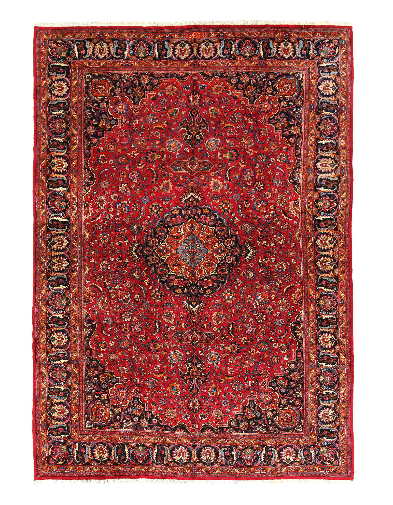 Fine Hand Knotted Vintage Persian Mashad 11'2'' X 15'7'' (1 of 10)