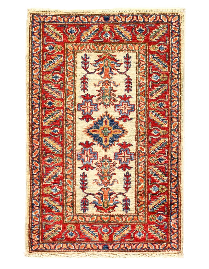 Fine Hand knotted kazak rug 2' X 3' (1 of 3)