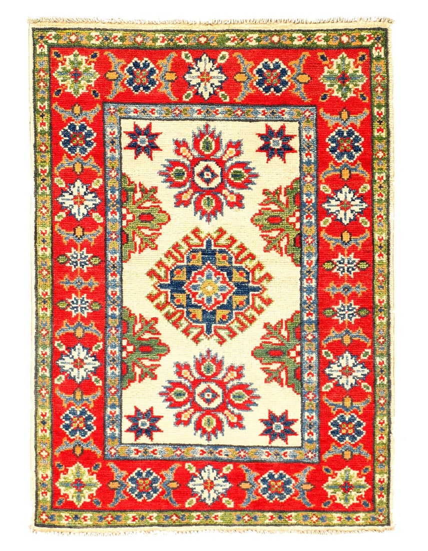 Fine Hand Knotted Kazak rug 2' X 3' (1 of 3)