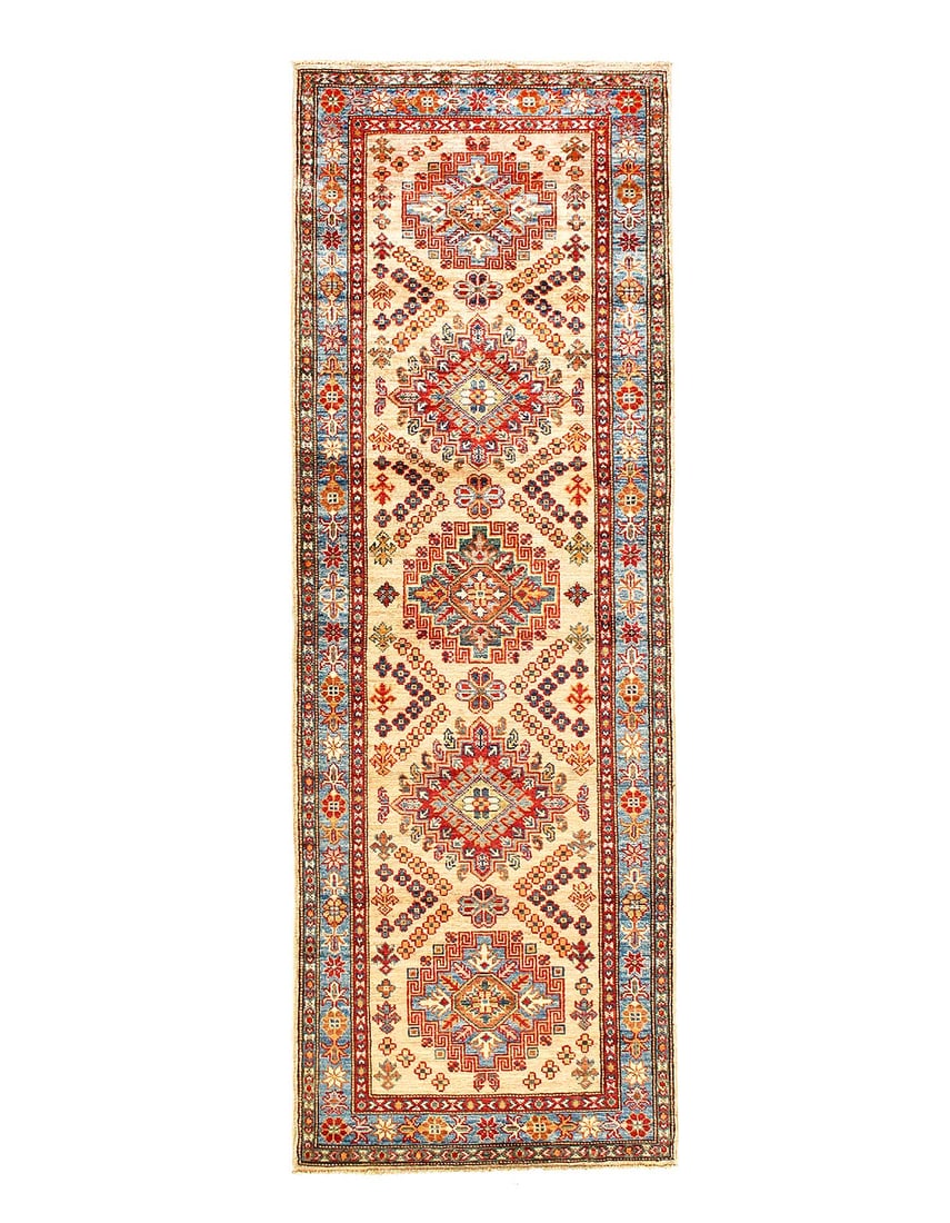 Fine Hand Knotted Kazak runner 2' 6''X 7' (1 of 3)