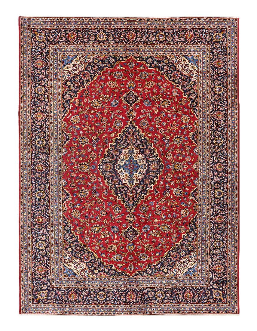 Fine Hand knotted Persian Kashan rug 8'6'' X 11'7'' (1 of 5)