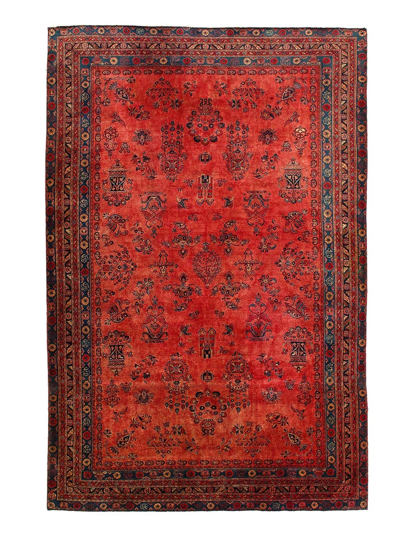 Rose Antique Persian Kashan 6'X 9'1": Rose Antique Persian Kashan 6'X 9'1" - CIRCA 1880, Kashan, Hand-Knotted, Lamb's Wool, 300 -D15071- 862.This item is part of our fine auction collection which includes many fine home accessories includ
