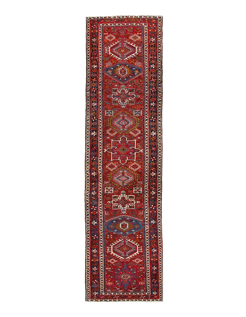 Antique Persian Karajeh Runner 4' X 17' (1 of 10)