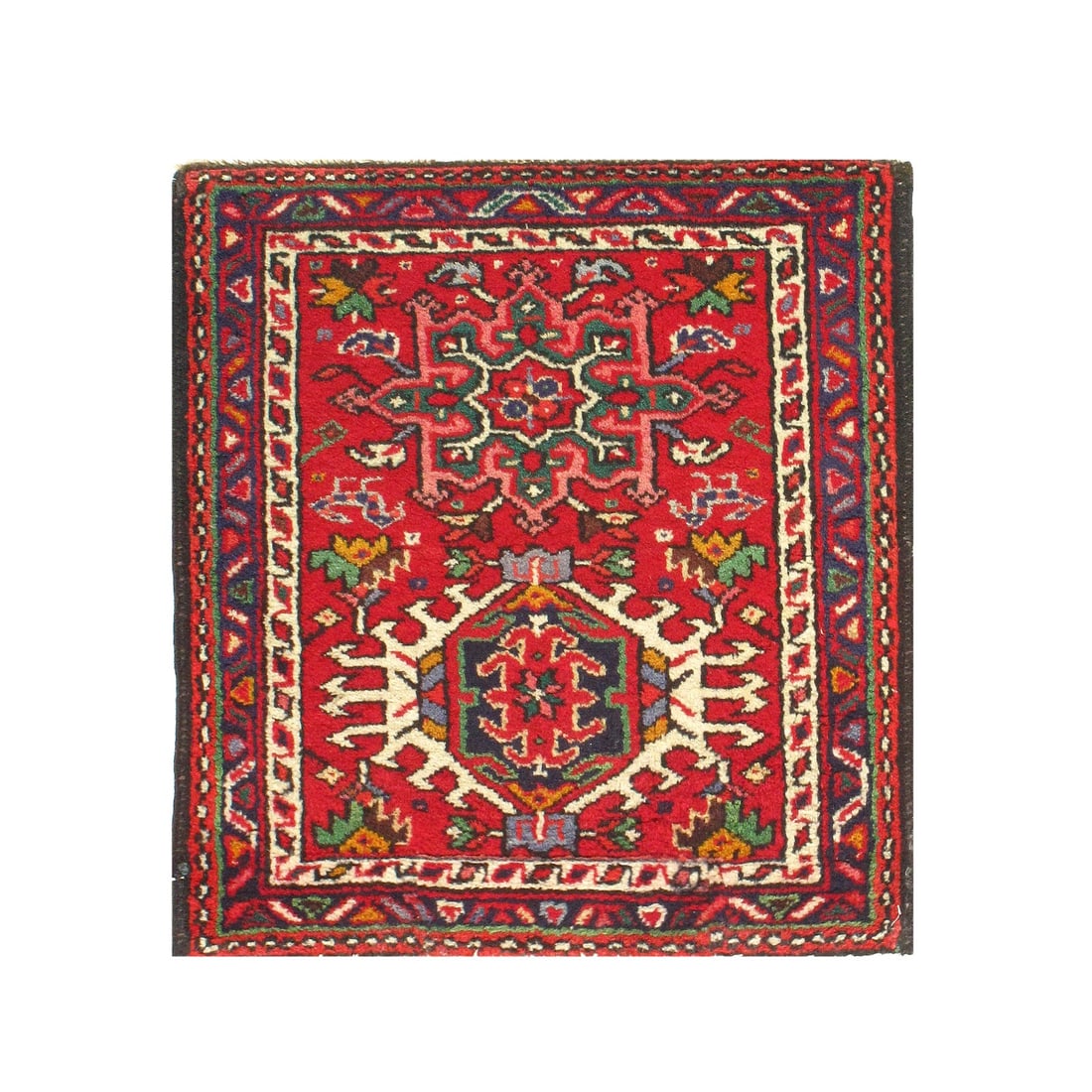 Semi-Antique Persian Karajeh Rug - 2' x 2': Semi-Antique Persian Karajeh Rug - 2' x 2' - , Karaja, Hand-Knotted, Lamb's Wool, 300 -D10433- 862.This item is part of our fine auction collection which includes many fine home accessories including