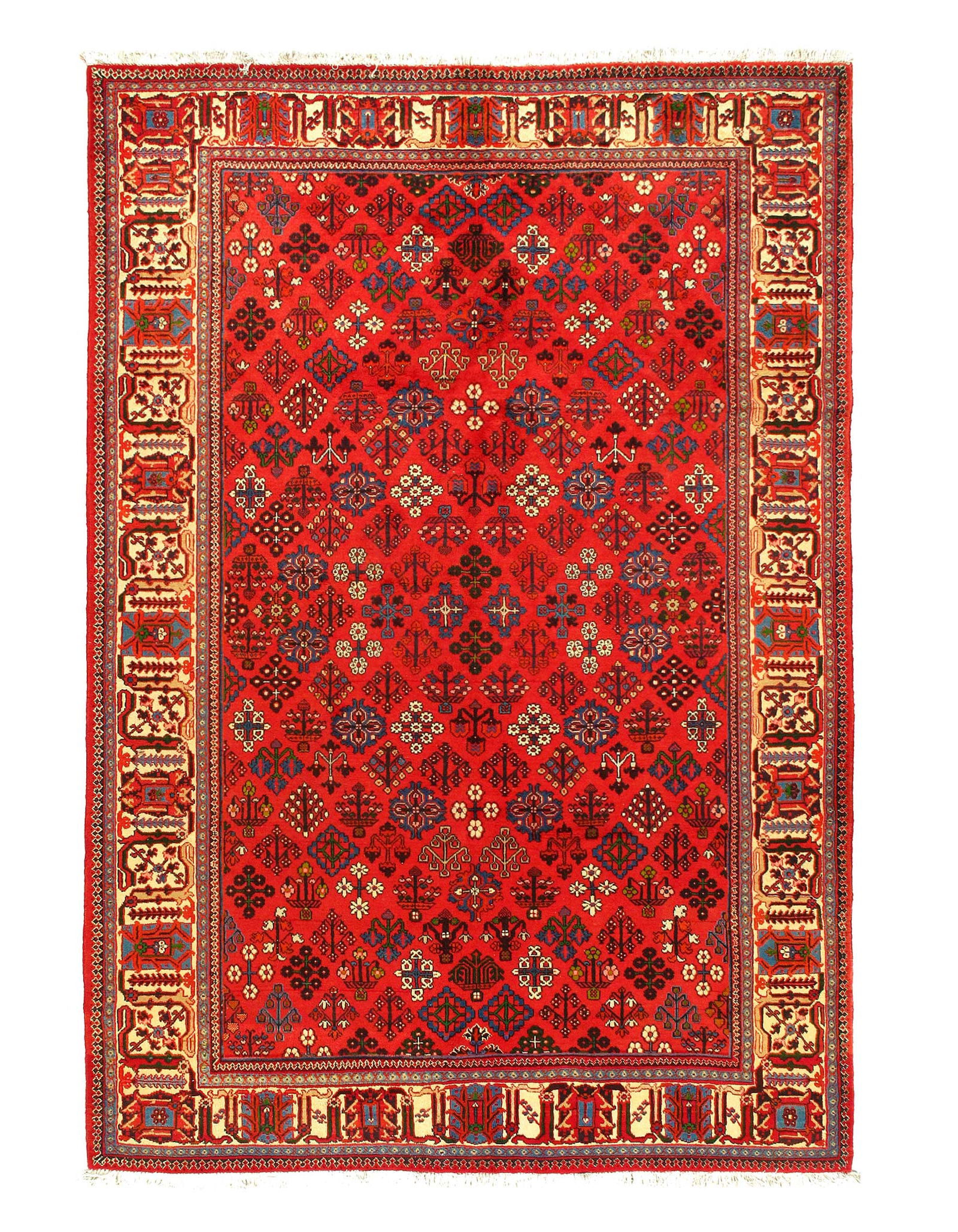Rust Persian Hand Knotted Joshegan 7' x 10': Rust Persian Hand Knotted Joshegan 7' x 10' - New, Josheghan, Hand-Knotted, Lamb's Wool, 300 -D08690- 862.This item is part of our fine auction collection which includes many fine home accessories inc