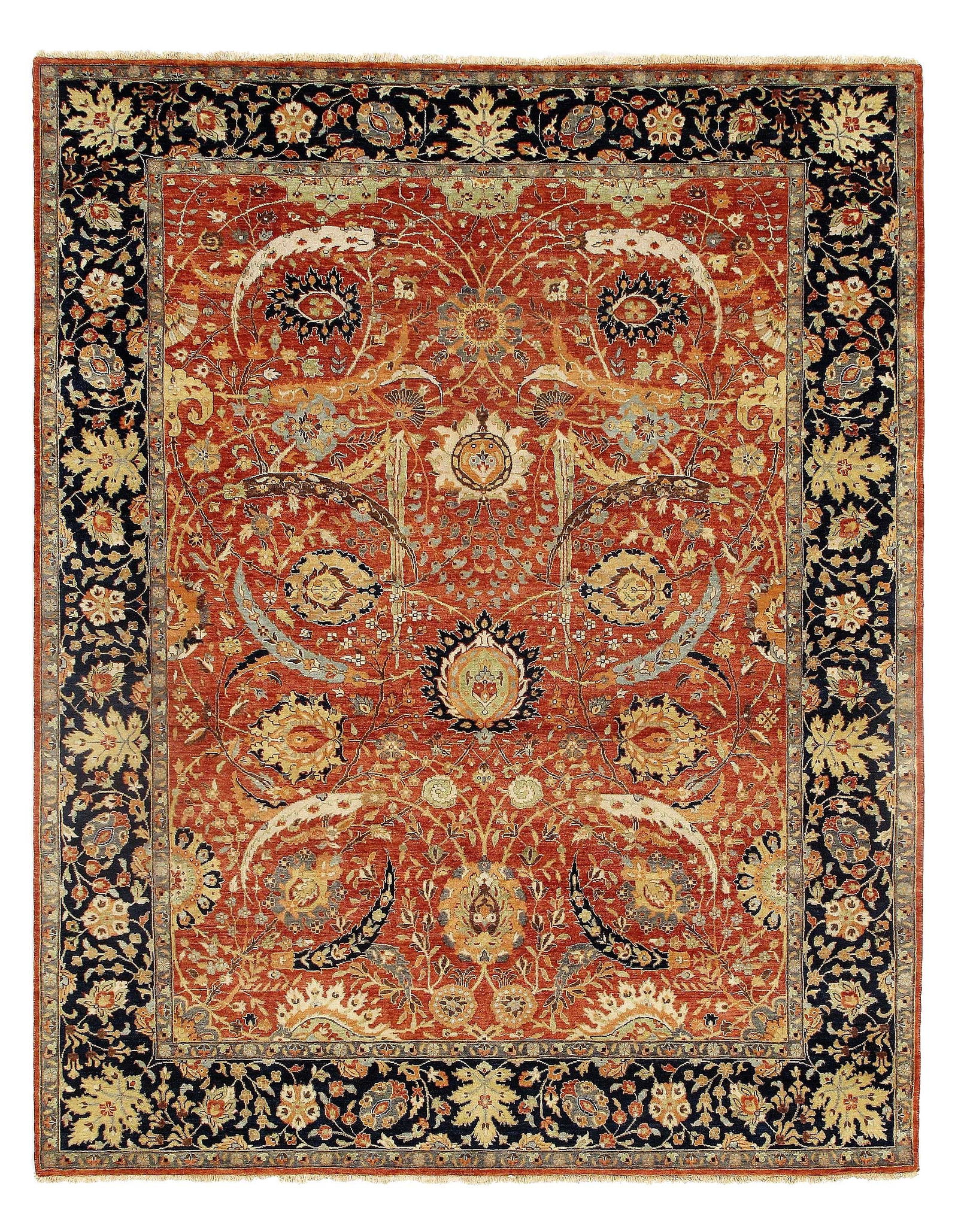 Rust Indian Serapi 8' X 10': Rust Indian Serapi 8' X 10' - New, Isphana, Hand-Knotted, Lamb's Wool, 300 -D09294- 862.This item is part of our fine auction collection which includes many fine home accessories including antique rug