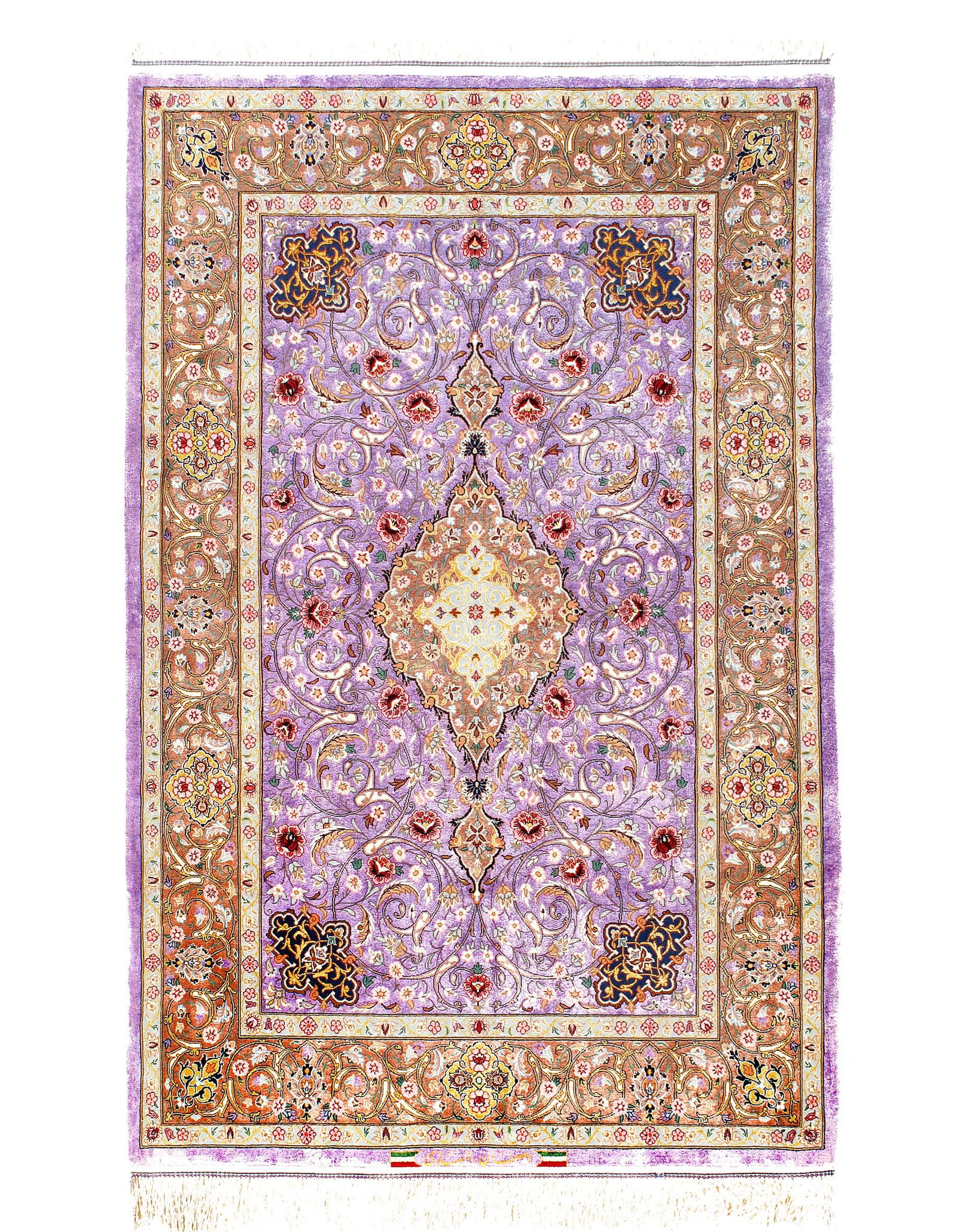Fine Persian 90%Pure silk &wool Isfahan 3'6'' X 5'6'': Fine Persian 90%Pure silk &wool Isfahan 3'6'' X 5'6'' - New, Isfahan, Hand-Knotted, Wool & Silk, 300 -D11761- 862.This item is part of our fine auction collection which includes many fine home accesso