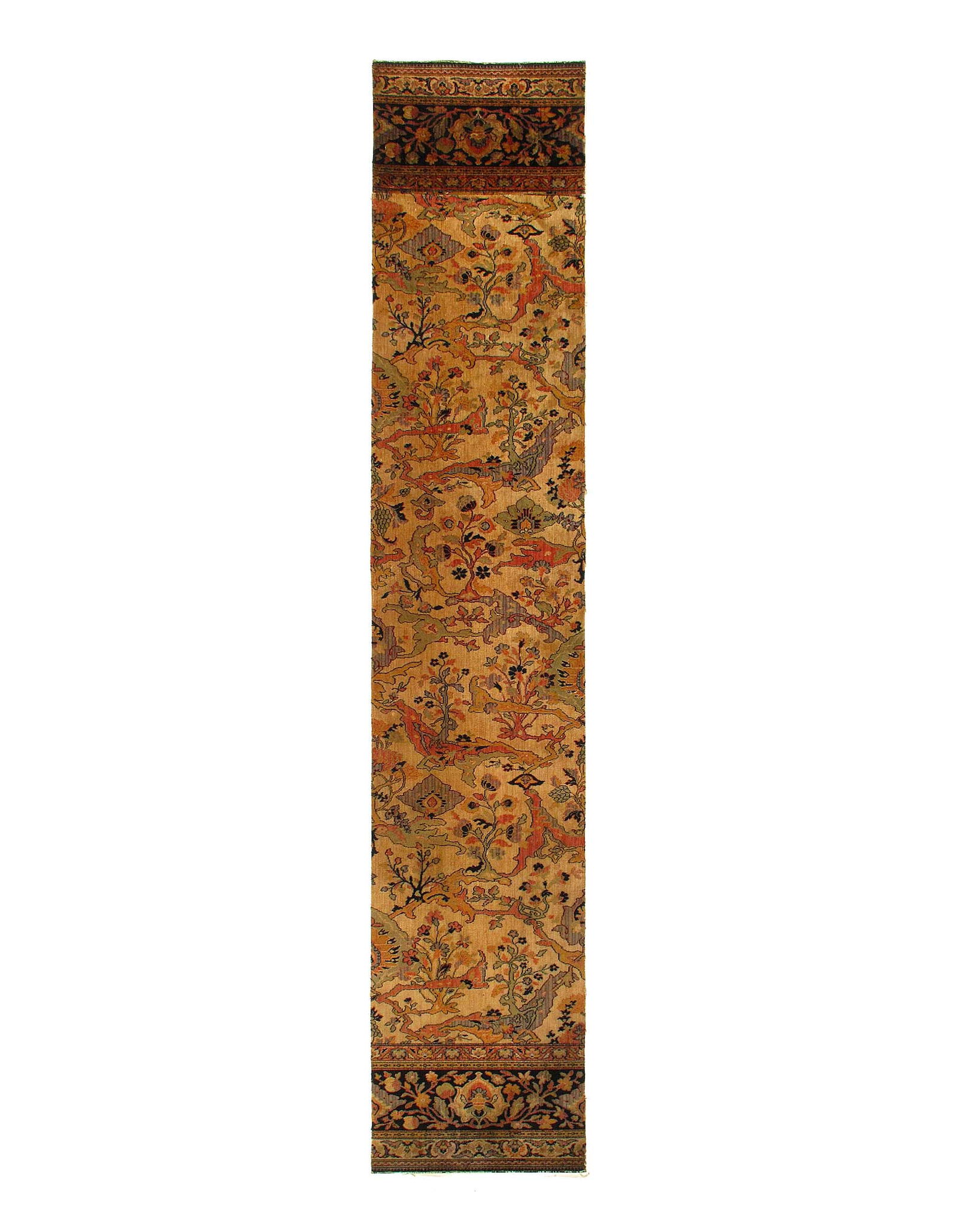 Fine Machine Made Vintage Isfahan design runner 2'3'' X 12'3'': Fine Machine Made Vintage Isfahan design runner 2'3'' X 12'3'' - Cir 1970, Isfahan, Machine-Made, Lamb's Wool, 300 -D12037- 862.This item is part of our fine auction collection which includes many