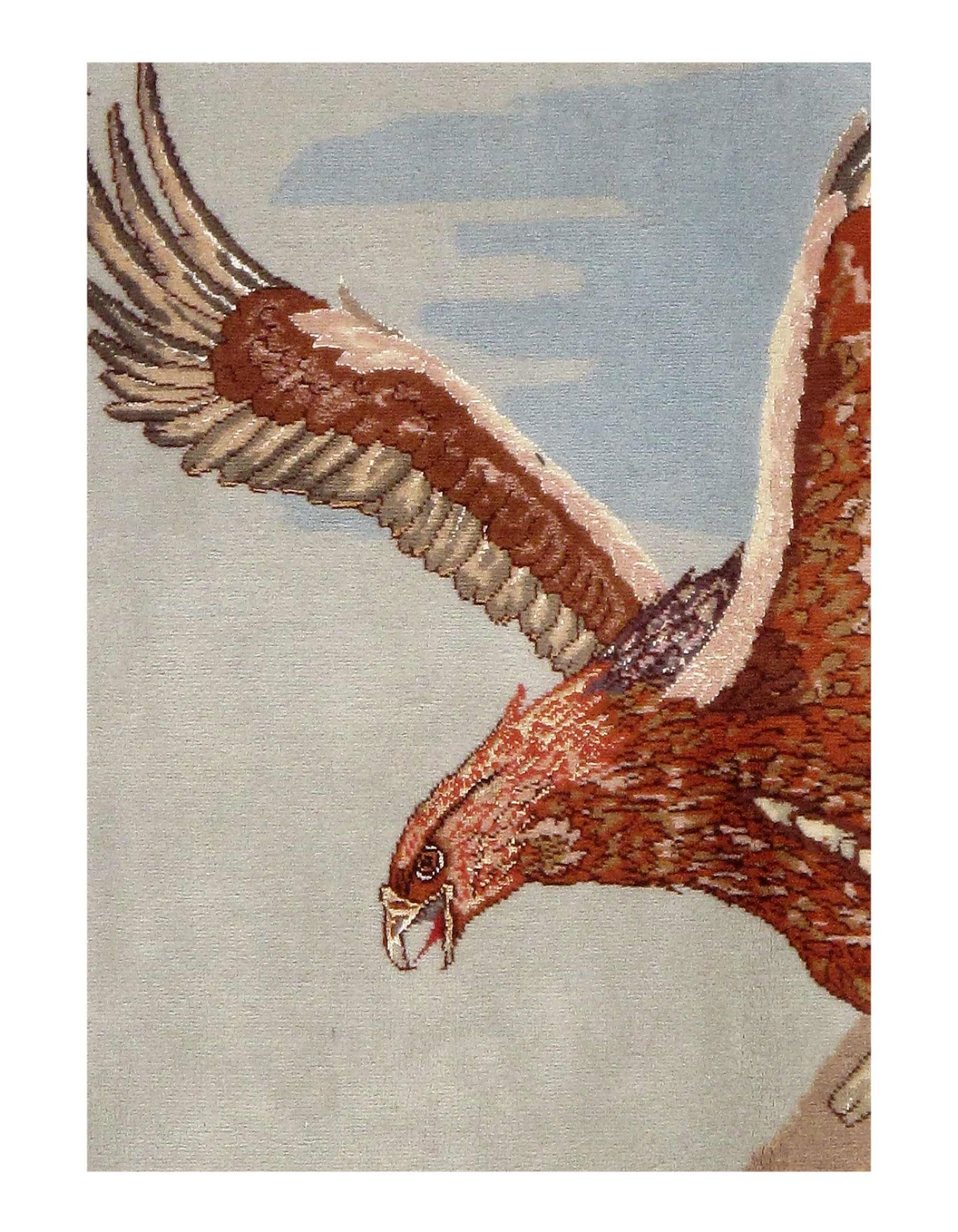 Light Blue Persian Tabriz 2' x 2'6" - 2