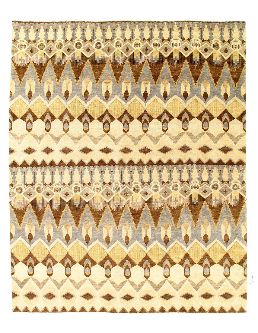 Multi Color fine hand knotted Ikat rug 8' X 10' (1 of 3)