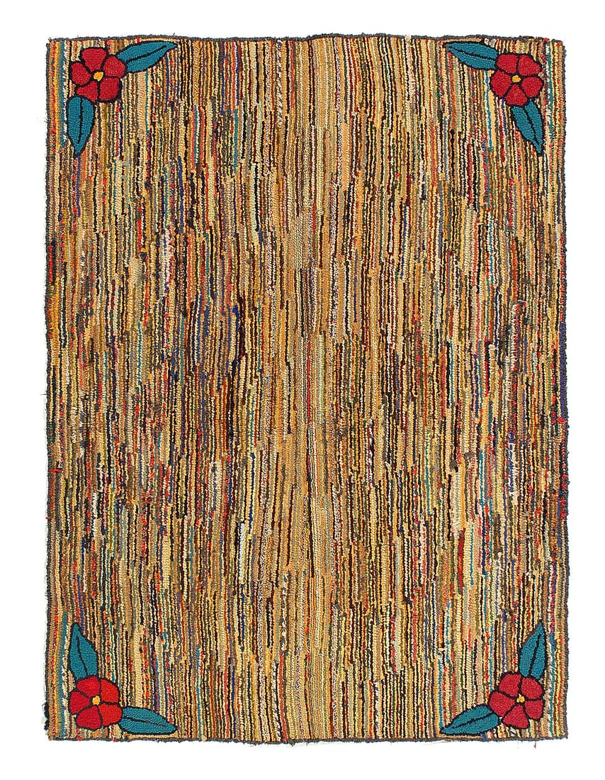 Antique American Hook Rug 4'4'X 6': Antique American Hook Rug 4'4'X 6' - CIRCA 190, Hooked Rug, Hand-Woven, Lamb's Wool, 300 -D11727- 862.This item is part of our fine auction collection which includes many fine home accessories includi