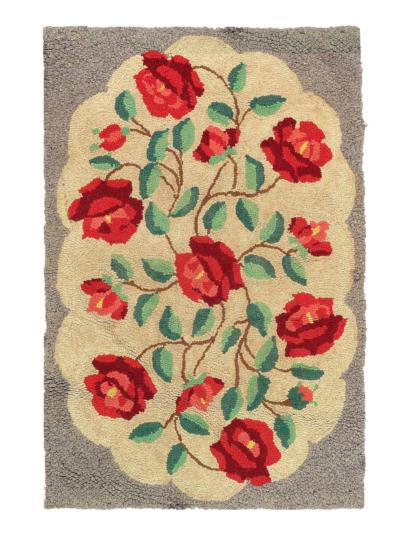 Antique American hooked rug 2'X 3': Antique American hooked rug 2'X 3' - CIRCA 1920, Hooked Rug, Hand-Woven, Lamb's Wool, 300 -D11810- 862.This item is part of our fine auction collection which includes many fine home accessories includ