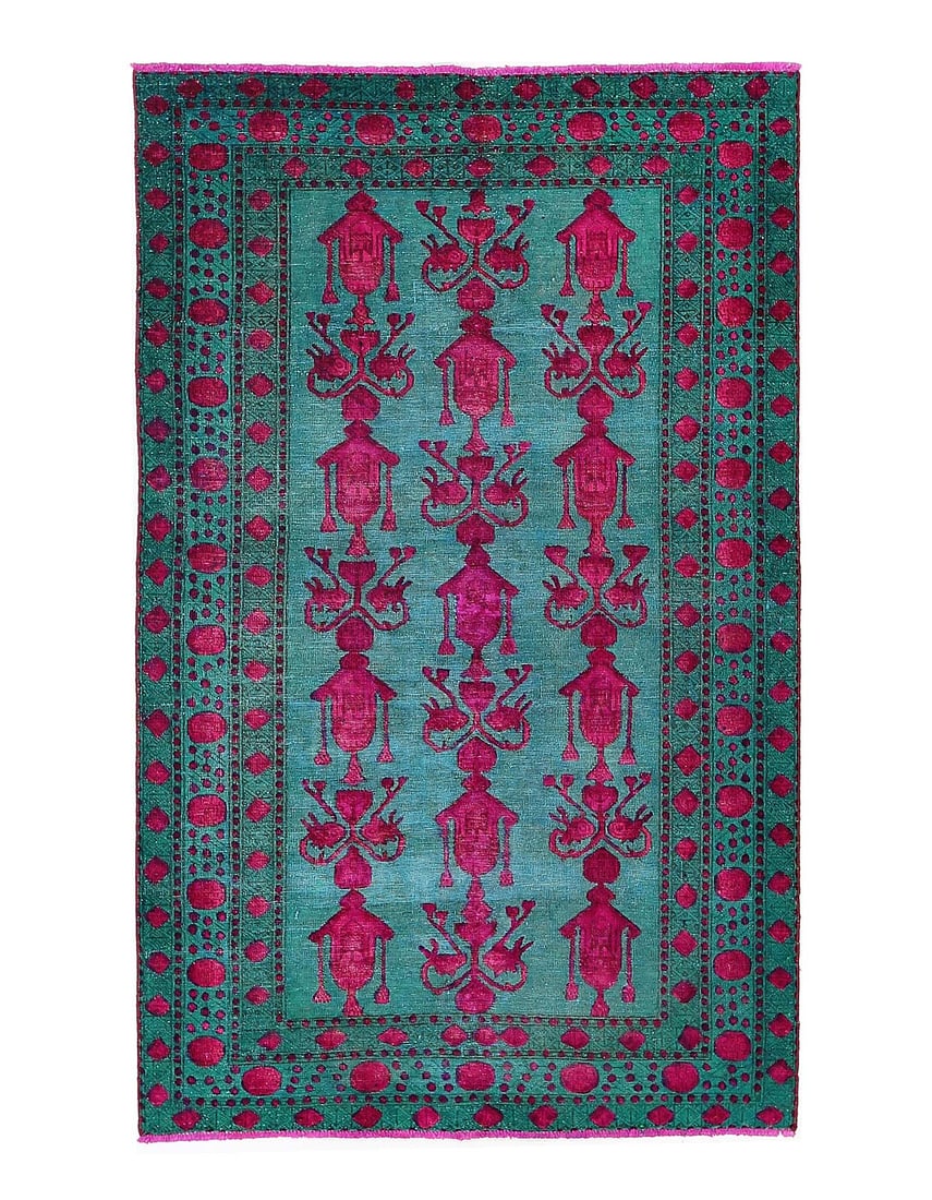 Handmade Over dyed Persian Hamadan rug 4'x 6'6": Handmade Over dyed Persian Hamadan rug 4'x 6'6" - circa1940, Hamadan, Hand-Knotted, Lamb's Wool, 300 -D13619- 862.This item is part of our fine auction collection which includes many fine home accesso