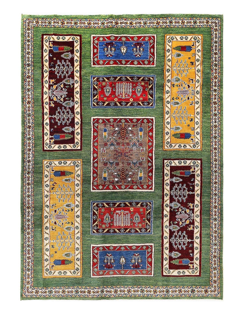 Fine Hand Knotted Persian Gabbeh 5'11'' X 8'5'': Fine Hand Knotted Persian Gabbeh 5'11'' X 8'5'' - New, Gabbeh, Hand-Knotted, Lamb's Wool, 300 -D14389- 862.This item is part of our fine auction collection which includes many fine home accessories