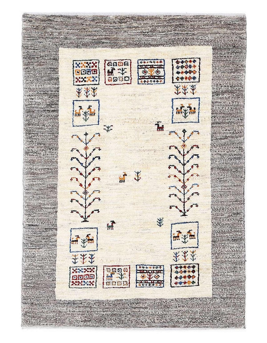 Fine Hand knotted Persian Gabbeh 2'2"X 3'3": Fine Hand knotted Persian Gabbeh 2'2"X 3'3" - NEW, Gabbeh, Hand-Knotted, Lamb's Wool, 300 -D13573- 862.This item is part of our fine auction collection which includes many fine home accessories includ