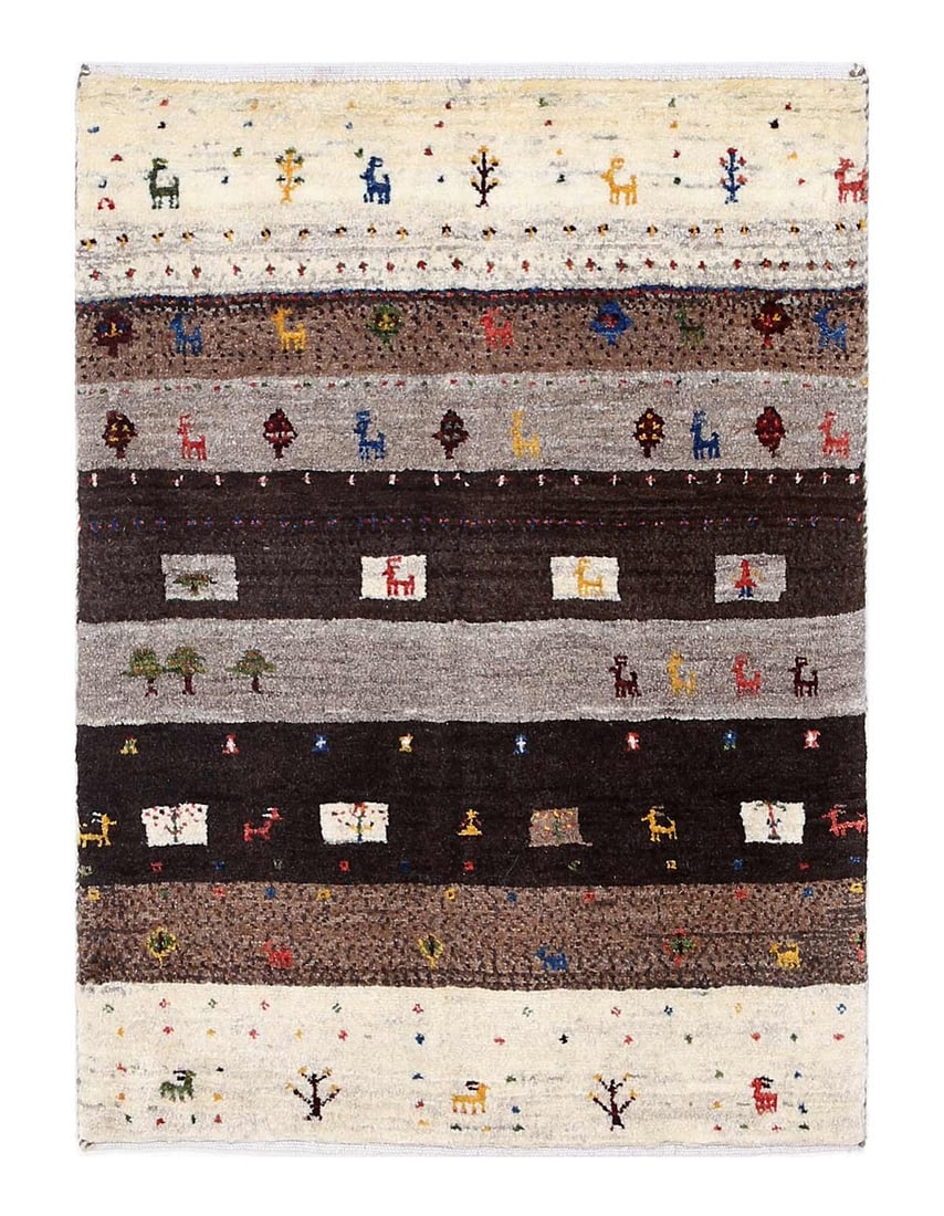 Fine Hand knotted Persian Gabbeh 2'1"X 3' (1 of 3)