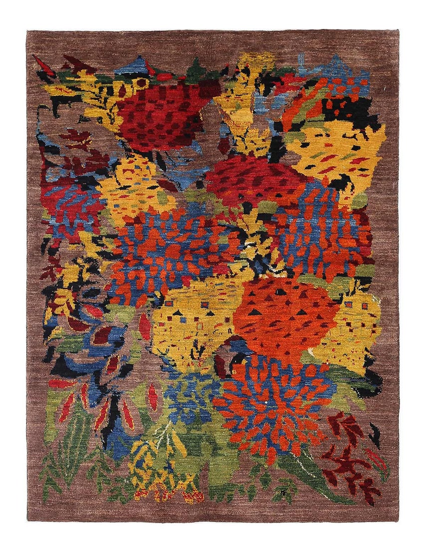 Fine Hand knotted Persian Gabbeh rug 5' X 6'6'': Fine Hand knotted Persian Gabbeh rug 5' X 6'6'' - New, Gabbeh, Hand-Knotted, Lamb's Wool, 300 -D13969- 862.This item is part of our fine auction collection which includes many fine home accessories in