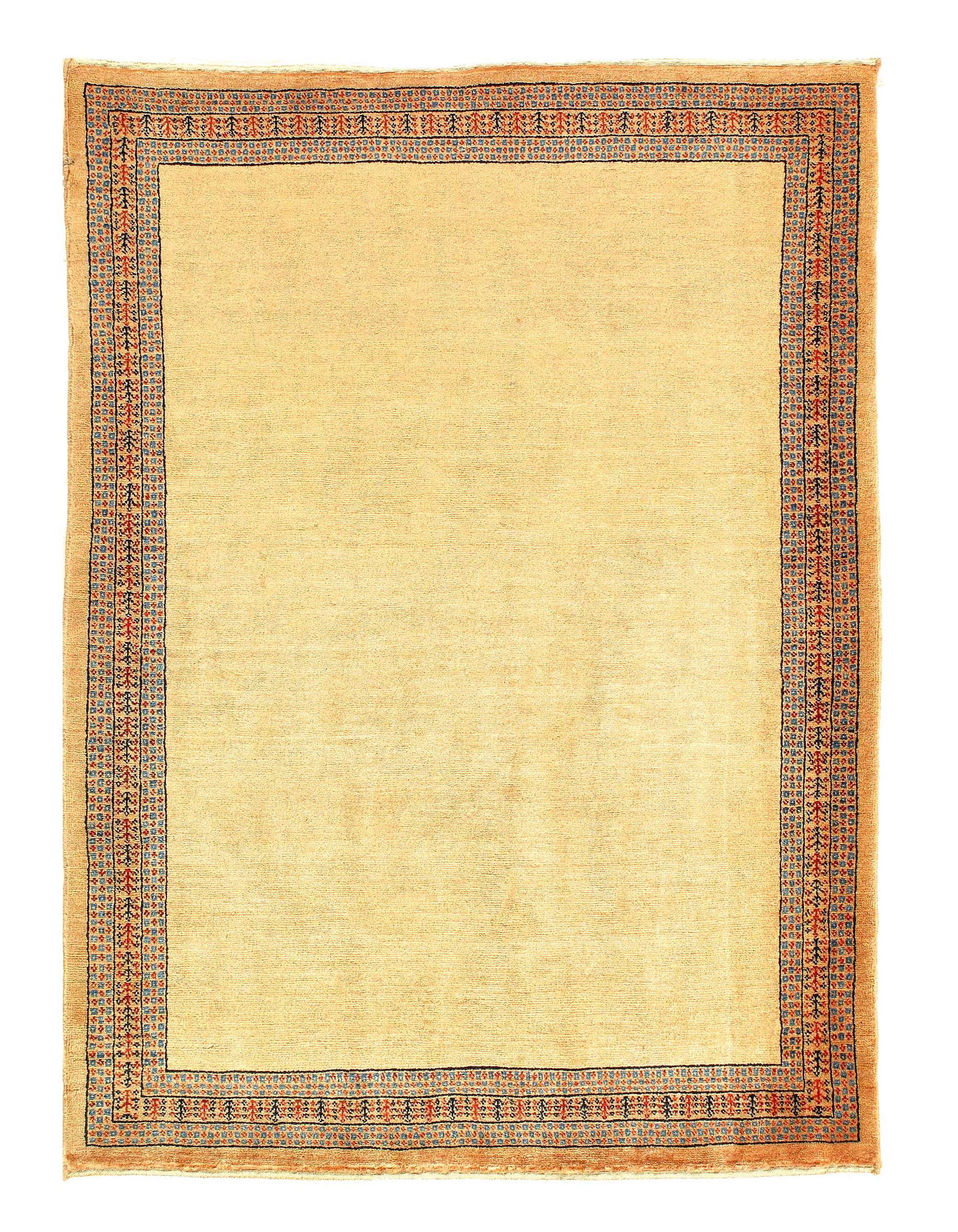 Ivory Fine Hand Knotted Persian Gabbeh 3'6'' X 4'11'': Ivory Fine Hand Knotted Persian Gabbeh 3'6'' X 4'11'' - New, Gabbeh, Hand-Knotted, Lamb's Wool, 300 -30181- 862.This item is part of our fine auction collection which includes many fine home accessori