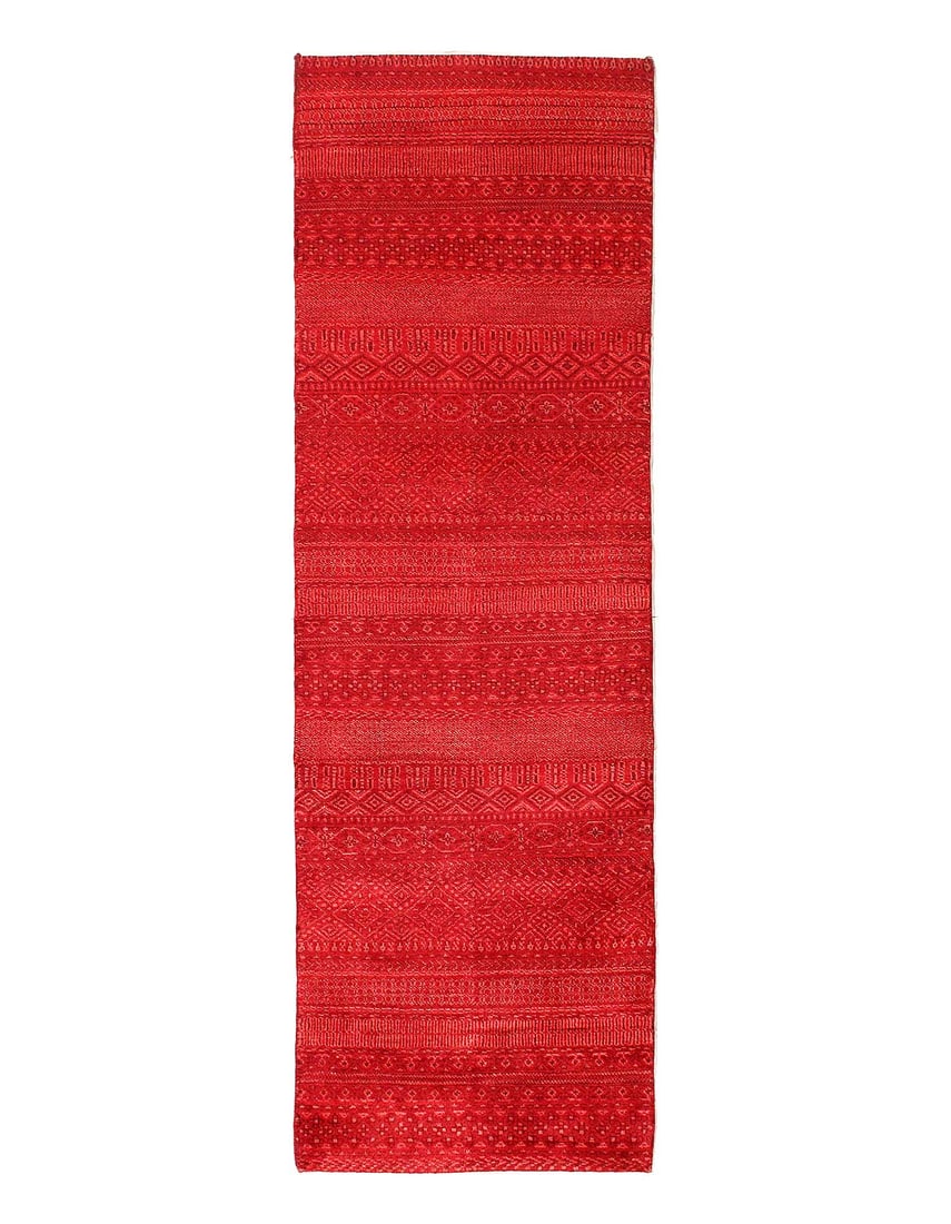 Fine Hand Knotted Persian Gabbeh Design Runner 2'7"X 8'5": Fine Hand Knotted Persian Gabbeh Design Runner 2'7"X 8'5" - New, Gabbeh, Hand-Knotted, Lamb's Wool, 300 -D14113- 862.This item is part of our fine auction collection which includes many fine home acce