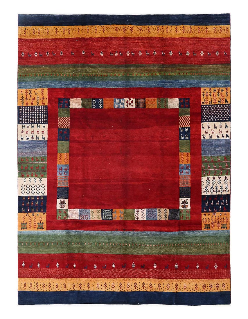 Fine Hand knotted Persian Gabbeh 9'7'' X 13'8'' (1 of 4)