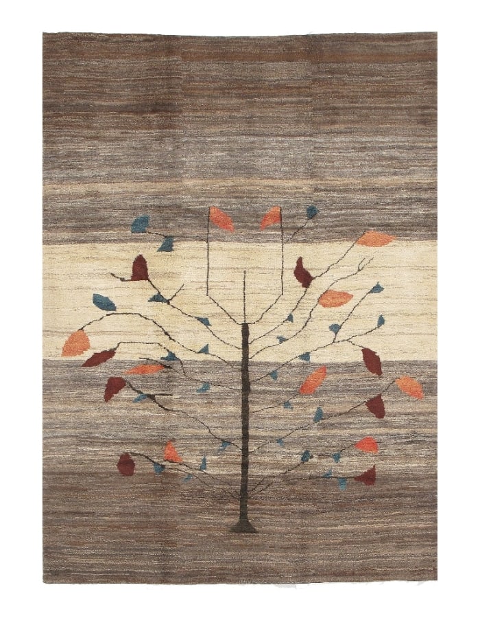 Light Brown Hand Knotted Persian Gabbeh 6' X 8': Light Brown Hand Knotted Persian Gabbeh 6' X 8' - New, Gabbeh, Hand-Knotted, Lamb's Wool, 300 -D09191- 862.This item is part of our fine auction collection which includes many fine home accessories in