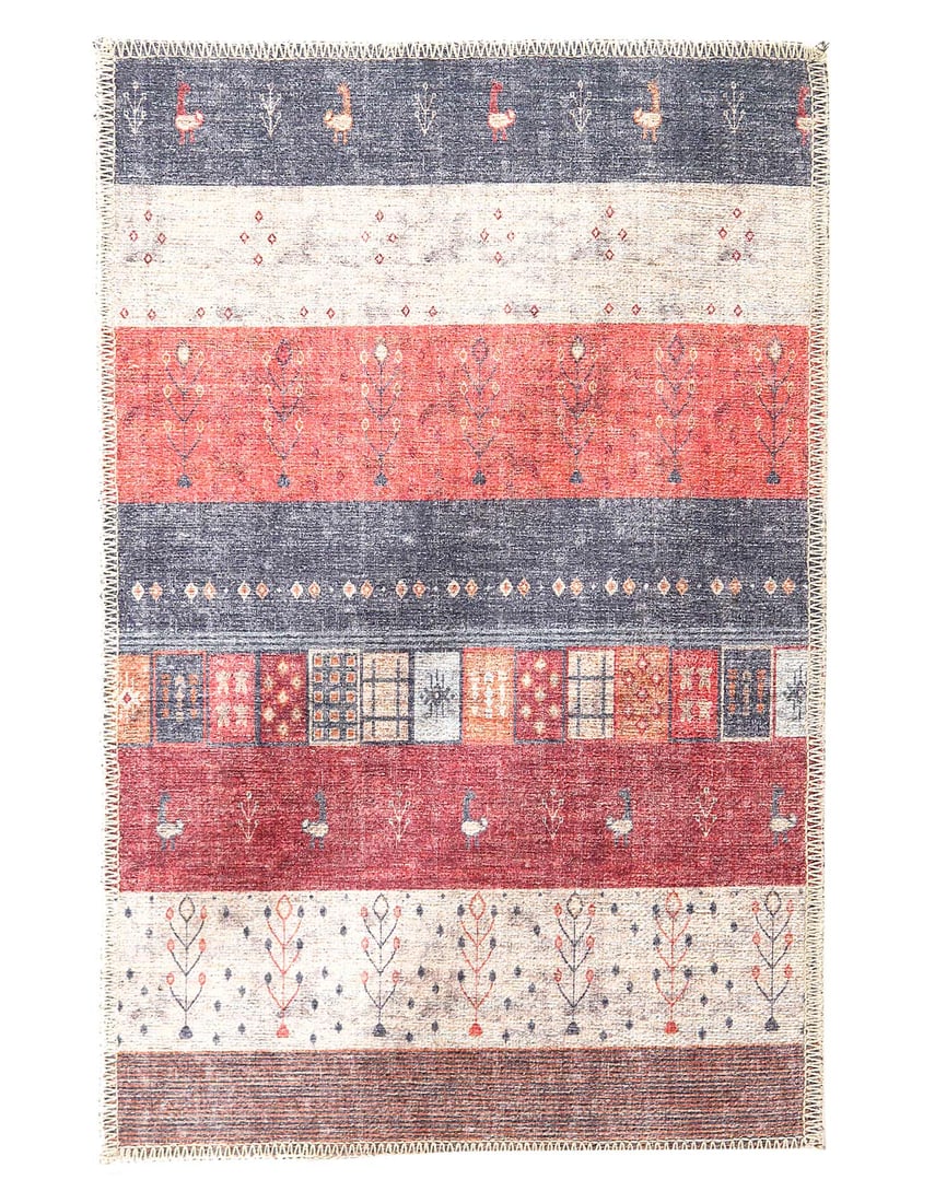 Modern Broad loom Rug 1'7"X 2'6': Modern Broad loom Rug 1'7"X 2'6' - NEW, Gabbeh, Machine-Made, Viscose, 300 -D15110- 862.This item is part of our fine auction collection which includes many fine home accessories including antique rug