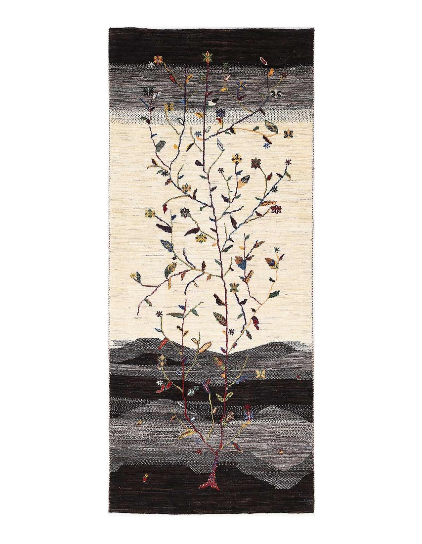 Fine Hand knotted Persian Gabbeh runner 2'8'' X 6'6'': Fine Hand knotted Persian Gabbeh runner 2'8'' X 6'6'' - New, Gabbeh, Hand-Knotted, Lamb's Wool, 300 -D13871- 862.This item is part of our fine auction collection which includes many fine home accessor