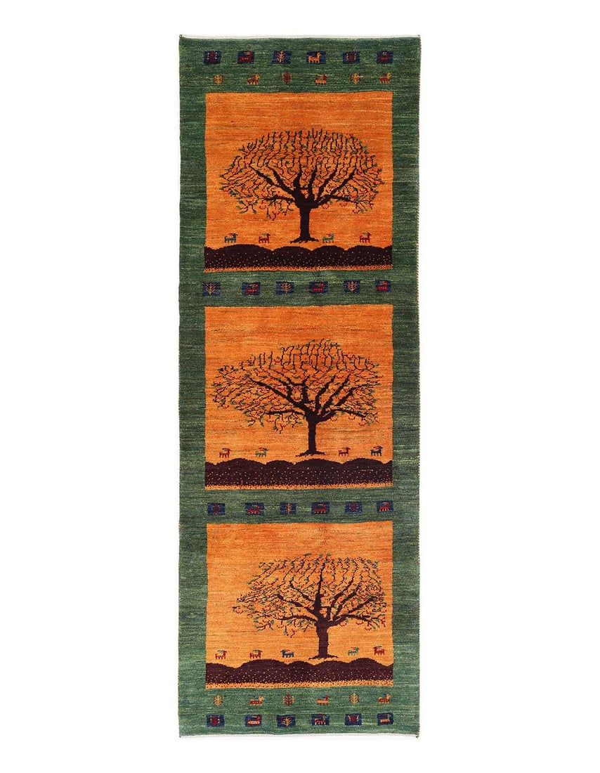 Fine Hand knotted Persian Gabbeh Runner 2'8'' X 8'2'': Fine Hand knotted Persian Gabbeh Runner 2'8'' X 8'2'' - New, Gabbeh, Hand-Knotted, Lamb's Wool, 300 -D13905- 862.This item is part of our fine auction collection which includes many fine home accessor