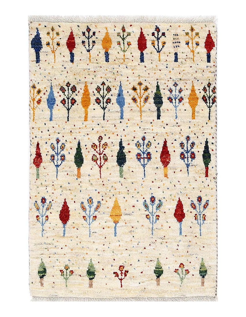 Ivory Color Fine Hand knotted Persian Gabbeh 2' X 3': Ivory Color Fine Hand knotted Persian Gabbeh 2' X 3' - New, Gabbeh, Hand-Knotted, Lamb's Wool, 300 -D13852- 862.This item is part of our fine auction collection which includes many fine home accessori