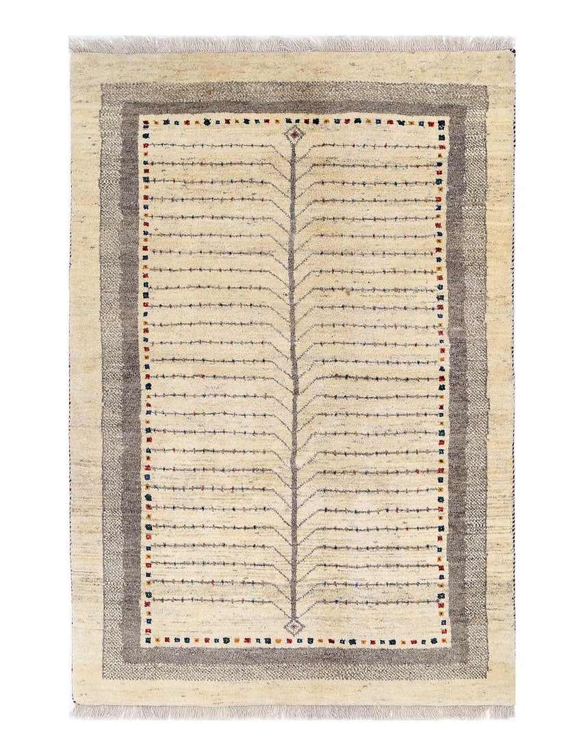 Persian Hand knotted Gabbeh rug 4'X 6' (1 of 3)