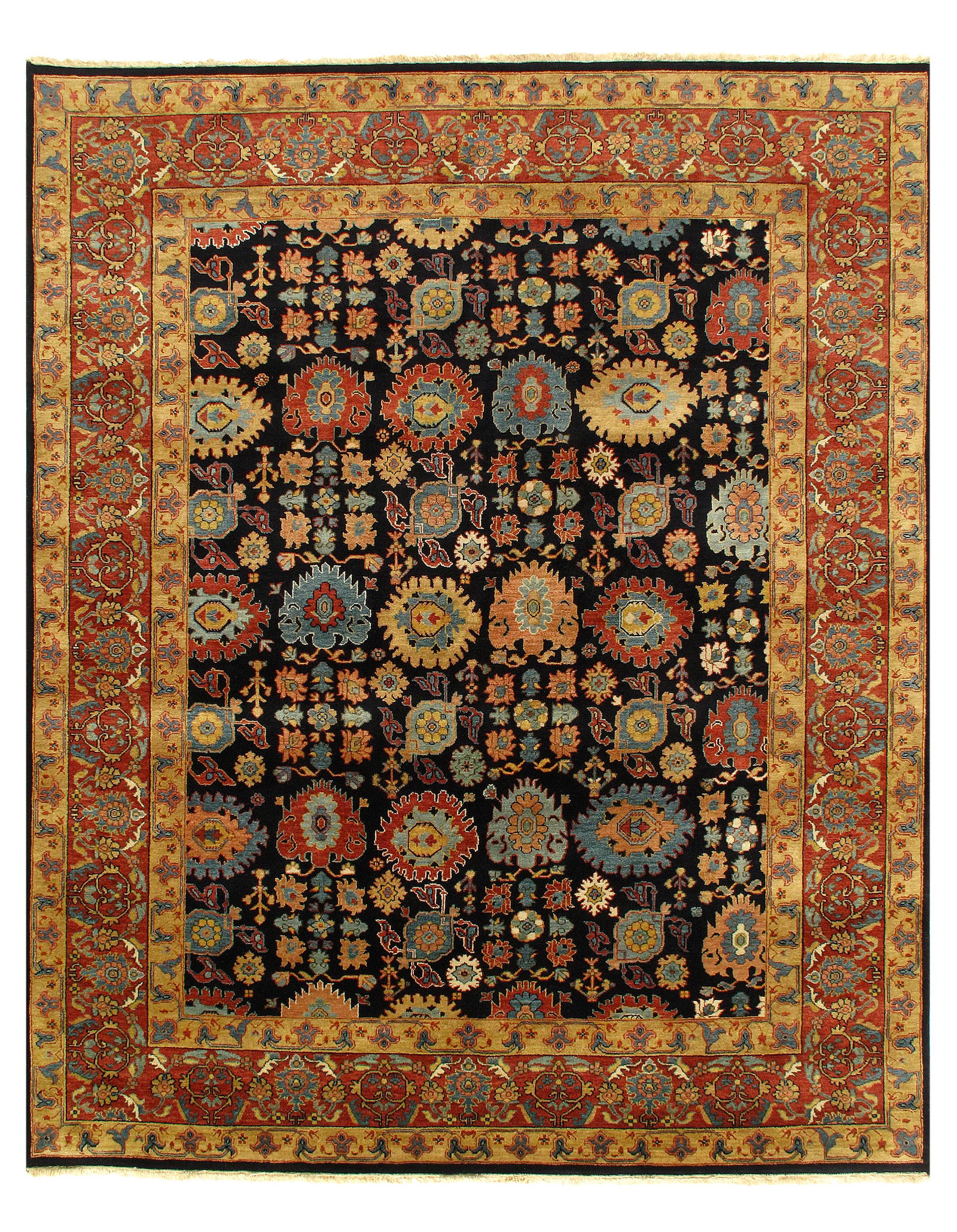 Navy Blue Persain Hand Knotted Bidjar Design 8' X 10': Navy Blue Persain Hand Knotted Bidjar Design 8' X 10' - New, Bidjar, Hand-Knotted, Lamb's Wool, 300 -D10992- 862.This item is part of our fine auction collection which includes many fine home accessor