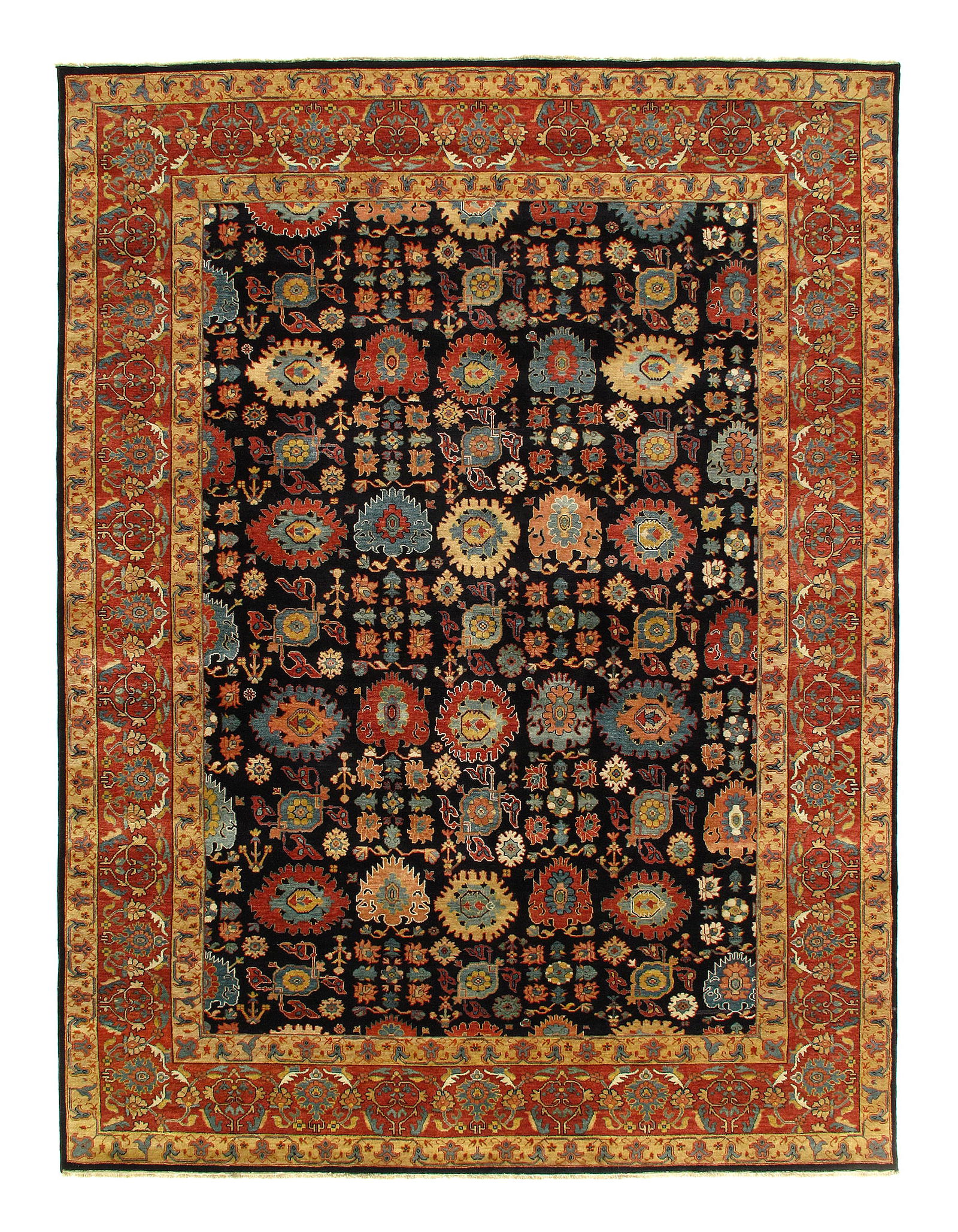 Navy Blue Persain Hand Knotted Bidjar Design 9' X 12' (1 of 3)