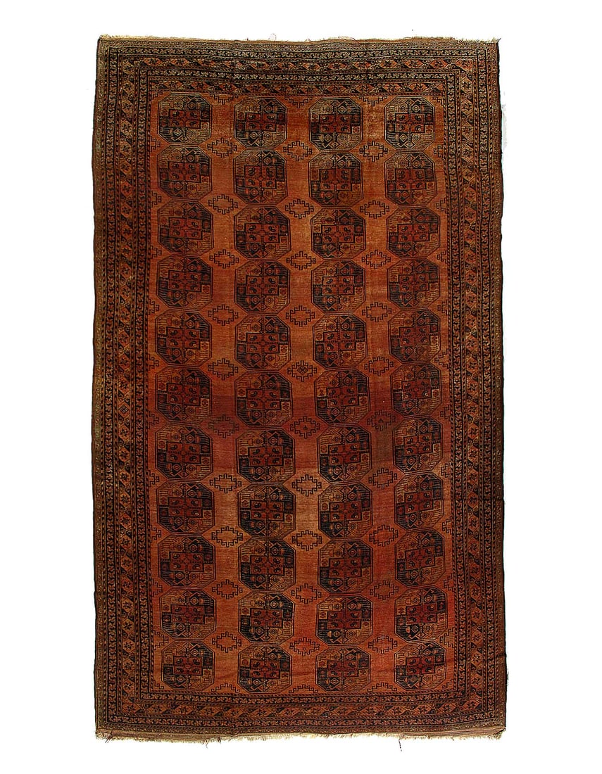 Antique Afghan Beshir Rug 9'2"X 15.9" (1 of 4)